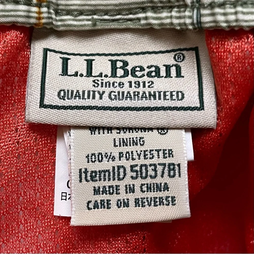 L.L. Bean Geometric Chevron Patterned Shorts Green and Orange Swim Trunks Large - Picture 8 of 14